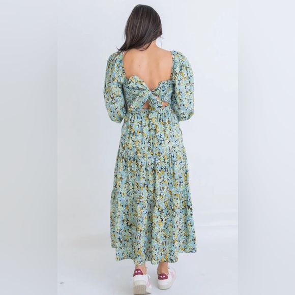 Karlie Dresses & Skirts - Karlie smock, tie back maxi dress. Floral. Pockets. Never worn.